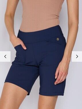 Lilly Pulitzer Navy Athletic Bermuda Shorts-Size 10